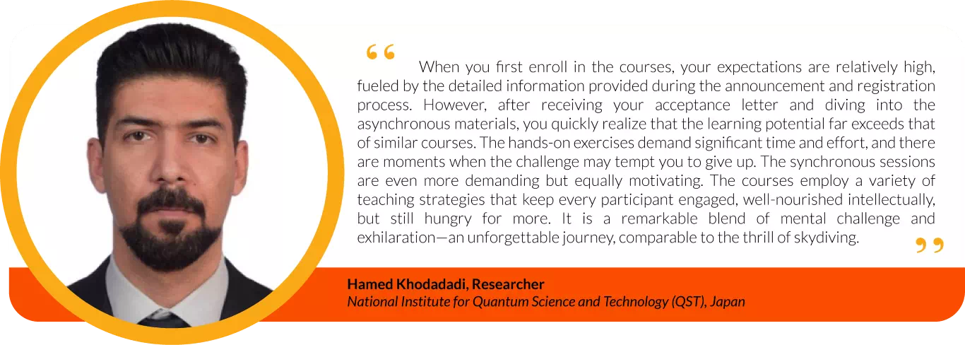 Student testimonial from Hamed Khodadadi